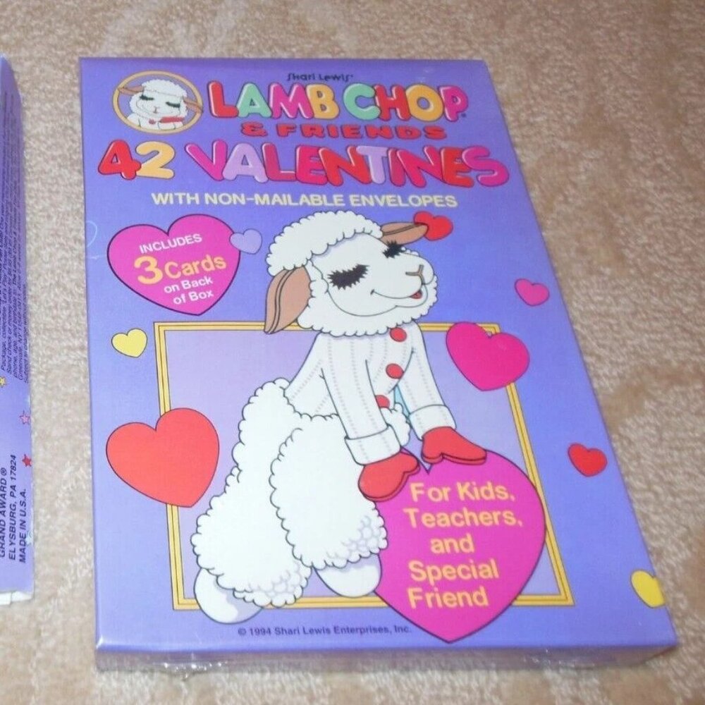 1994 SEALED Brand New Shari Lewis Lamb Chop & Friends Valentines Day cards BONUS